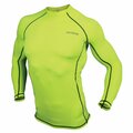 Mcr Safety Garments, FlexTuff, Long Sleeve, Undershirt, Lime X4 LFTU708X4
